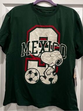 Snoopy Mexico T-shirt Jersey Small